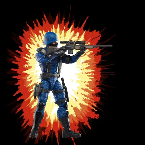 Vista 9 de G.I. Joe Classified Series Retro Cardback Cobra Trooper, figura de acción coleccionable de 6 pulgadas con 9 accesorios