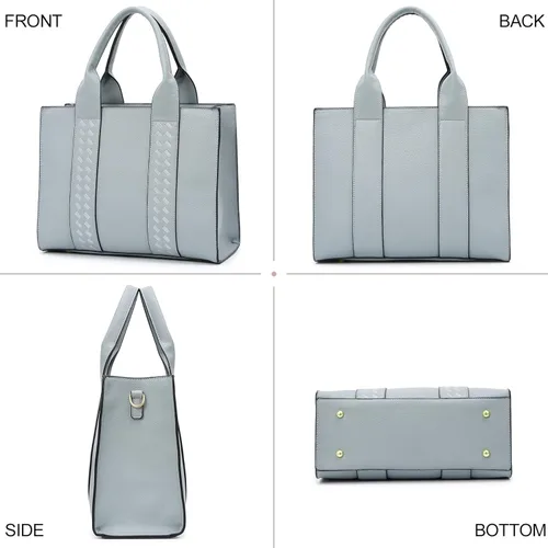 Vista 7 de ToLFE Bolsas de mano para mujer, bolso de mano con asa superior, bolsos y bolsos de mano de piel sintética