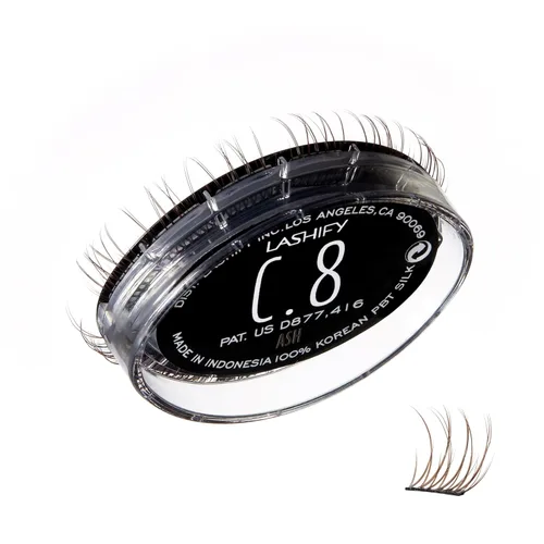 Vista 28 de Lashify Rizo de 0.472 in Gossamer extensiones de pestañas de repuesto, color ceniza, pestañas postizas para un aspecto natural