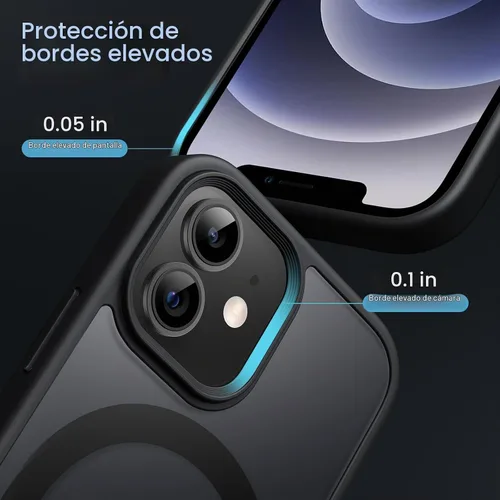 Vista 6 de JETech Funda magnética mate para iPhone 12 mini, color negro