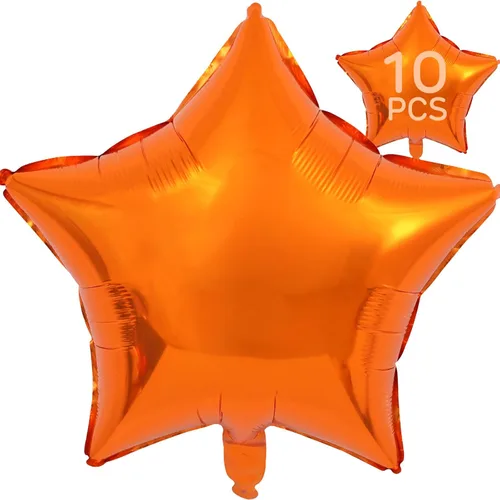 Vista 28 de Globos de estrella roja de 18 pulgadas, 10 globos metálicos de aluminio de helio con forma de estrella roja para decoración de fiesta de cumpleaños