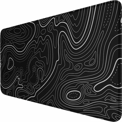 Vista 22 de Alfombrilla grande para mouse, (31.5 x 11.8 pulgadas), base de goma natural antideslizante duradera con bordes cosidos, tapete impermeable