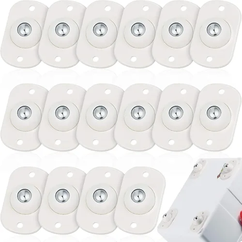 Vista 46 de Honoson 24 ruedas giratorias autoadhesivas para electrodomésticos, deslizadores de electrodomésticos para electrodomésticos, ruedas universales
