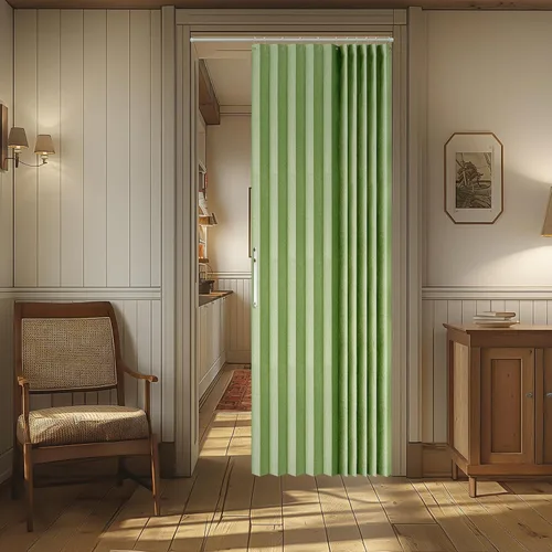 Vista 97 de AJAZZ Cortina de puerta magnética 100% opaca de acordeón para armario, cortina invisible para puerta interior de dormitorio, sala de estar, pasillo