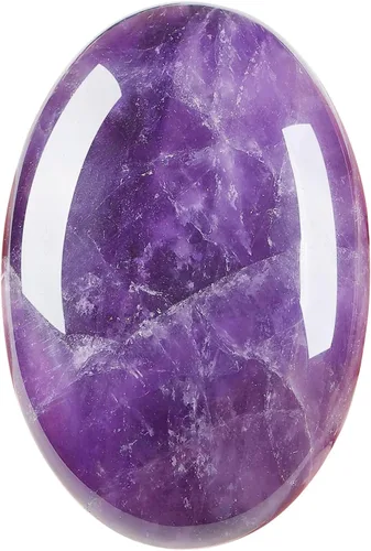 Healing Crystal Palm Stone,Large 2.4'' Thumb Worry Stone for Anxiety,Pocket Worry Stone for Stress Relief Therapy Reiki Meditation