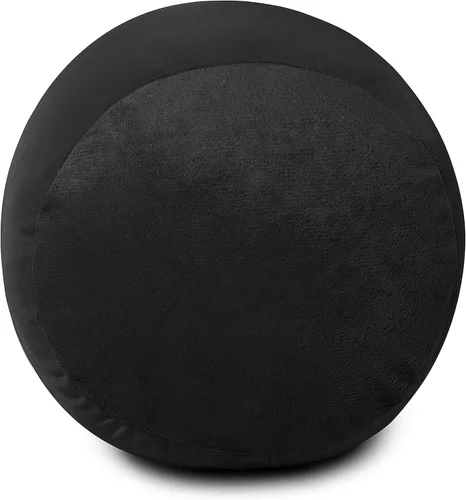 Vista 4 de Deluxe Comfort Almohada corporal de microperlas (47 x 7 pulgadas) - Mooshi Squishy Soft - Almohada prenatal de embarazo - Durmiente de lado de Negro