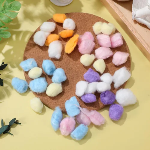 Vista 8 de Bolas de algodón a granel, 500 unidades de pompones de algodón mullidos para manualidades, decoración hecha a mano