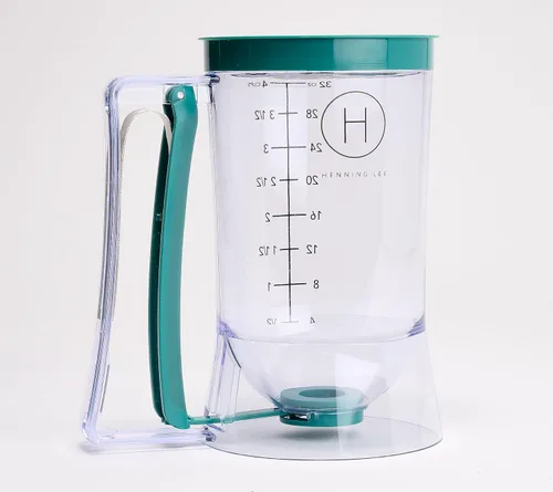 Vista 5 de Henning Lee Dispensador de masa de cocina de precisión de 4 tazas, perfecto para panqueques, cupcakes, gofres y crepes (negro)