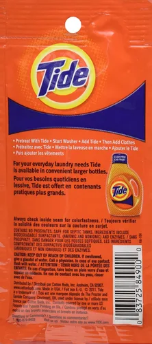 Vista 2 de Tide 9 paquetes de viaje de 1 carga, 10.6 onzas