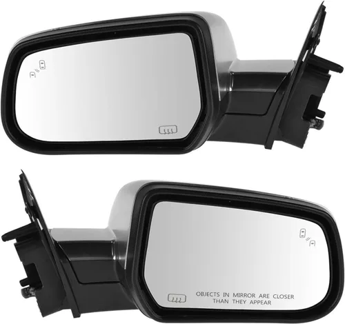 Vista 73 de TRQ Conjunto de 2 piezas de espejo lateral para conductor y pasajero, ajuste eléctrico, sin calefacción, sin memoria, color negro, compatible