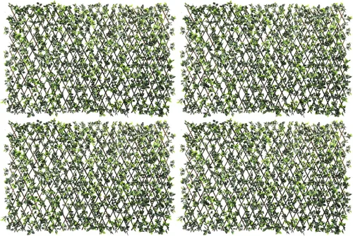 Vista 26 de Windscreen4less 2 piezas de hojas de hiedra artificiales expandibles para valla de privacidad para exteriores, interiores, patio, balcón