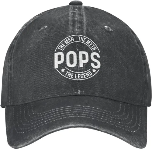 Funny Hat Pops The Man The Myth The Legend Hat for Men Baseball Hats Trendy Hats