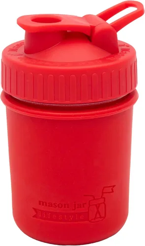 Vista 4 de Mason Jar Lifestyle Fundas de silicona de media pinta de boca regular de 8 onzas para proteger la pelota, Kerr, tarros de conservas acolchados