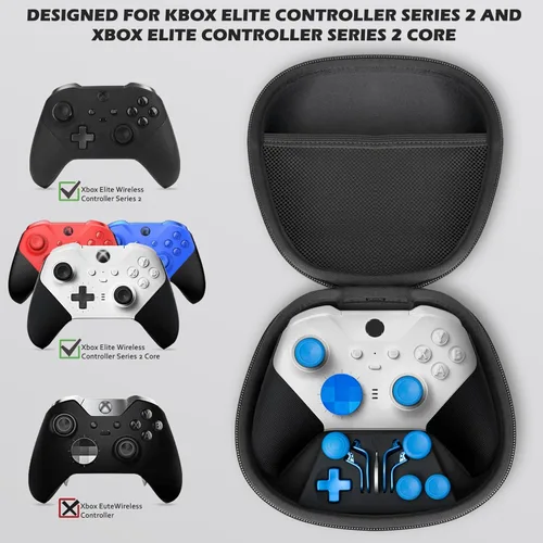 Vista 5 de Sedicoca Complete Component Pack for Xbox Elite Wireless Controller Series 2 ,Includes 1 Carrying Case 1 Dock, 4 Paddles, 2 DPads,6