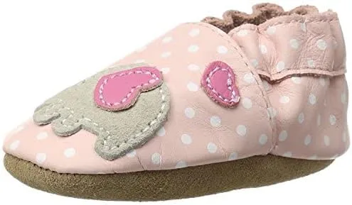 Robeez Zapatos de cuna antideslizantes para bebés y niñas pequeñas de 0 a 24 meses