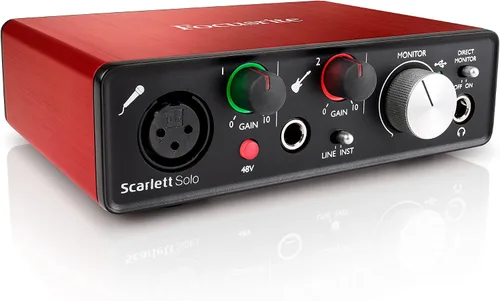 Focusrite Interfaz de audio USB Scarlett Solo (2.ª generación) con Pro Tools | Primero