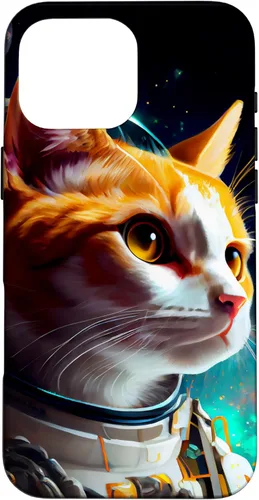 Vista 19 de Tabby Space Cat Astronaut Cats Galaxy Travel Kitten Pet Fun Case for iPhone 16