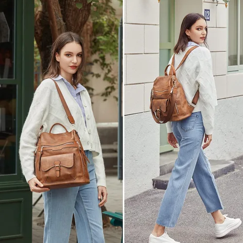 Vista 2 de OUKUPA Laptop Tote Handbag for Women 15.6" Computer Satchels Messenger Bags Backpack Purses Business Work Bag Office Large