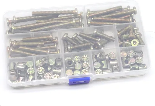 Vista 4 de cSeao M6 - Kit de tornillos para cama de bebé, tornillos hexagonales M6, tuercas de barril, kit surtido M6 x 0.591 in/0.984 in/1.378 in/1.772
