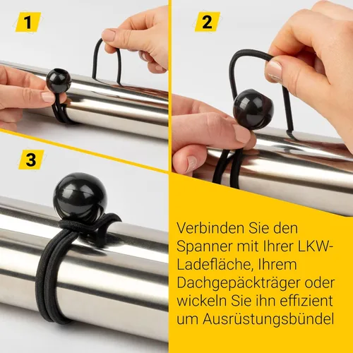 Vista 5 de PRETEX Cuerdas elásticas con bolas, juego de 25 piezas x 9 pulgadas, cordón elástico universal con lazos de bola, elásticos resistentes perfectos