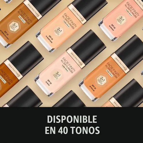 Vista 12 de Max Factor Facefinity - Base de maquillaje 3 en 1 All Day Flawless SPF 20#092 Canela, 7.05 onzas