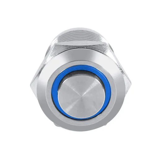 Vista 2 de Interruptor de botón momentáneo de 0.472 in, interruptor de botón de encendido LED para automóvil, 1 interruptor de 4 pines, adecuado para orificio