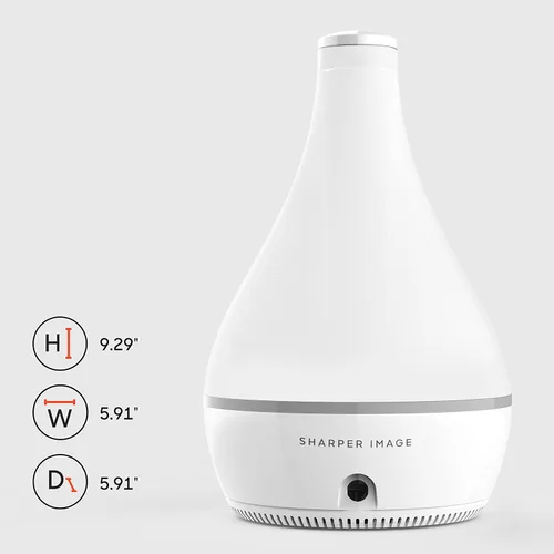Vista 7 de Sharper Image Humidificador ultrasónico AROMA 2 con aromaterapia