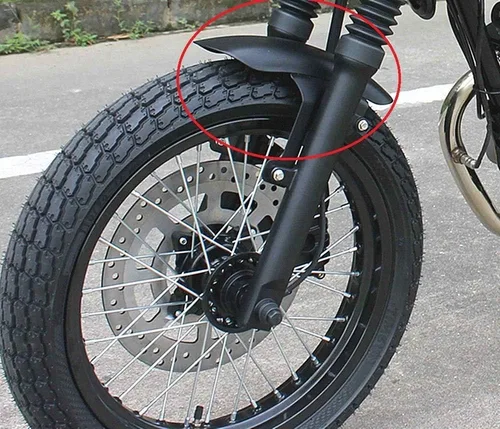 Vista 5 de Cubierta de motocicleta y molduras para Cafe Racer Front Fender Splash Mud Dust Guard Guardabarros Accesorios de motocicleta Garde-boue Avant