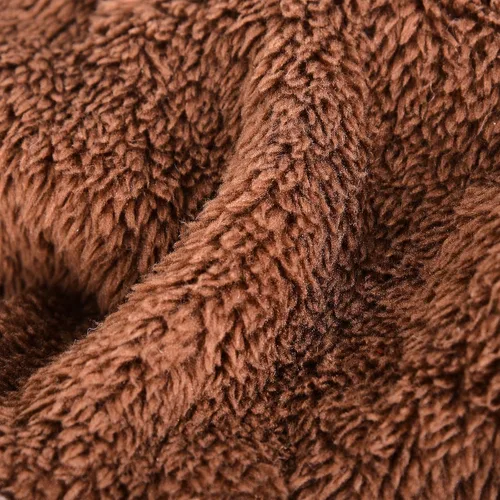 Vista 6 de Ropa de invierno para perros, suéter, vestido para perros pequeños, niña, con dobladillo a cuadros, cuello tortuga, abrigo esponjoso y cálido