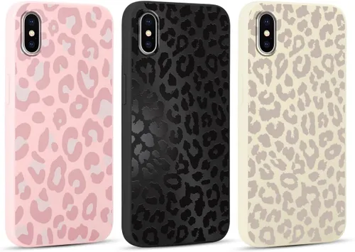 Vista 27 de Paquete de 3 Lindas Fundas con Estampado de Guepardo para iPhone 7/8/SE 2020/SE 2022 de 4.7", Fundas de Diseño Estético de Leopardo de Silicona