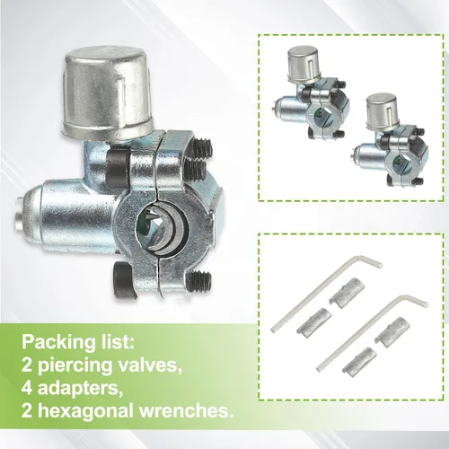 Vista 8 de BPV-31 Kit de válvula de perforación de válvula de grifo para refrigerador es adecuado para fundas universales de tarjetas de refrigerador de 1/4