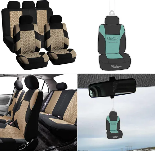 Vista 10 de FH-FB071102, Travel Master, juego de fundas para asiento, se adapta a bolsa de aire y parte trasera. Sirve para la mayoría de los autos camionetas