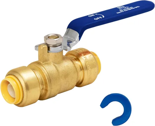 Vista 18 de Válvula de Bola de Cierre de 1 Pulgada, Válvula de Bola de 1 Pulgada SUNGATOR, Accesorios de Conexión a Presión para Cierre de Agua con Manija Azul
