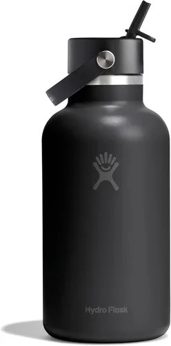 Vista 87 de Hydro Flask Botella de agua – Acero inoxidable aislado – Tapa flexible con popote de boca ancha, antiderrames, a prueba de fugas y recargable