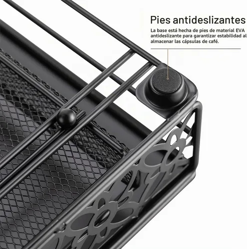 Vista 6 de Flagship Cajón de almacenamiento de cápsulas de café, organizador para Keurig (42 cápsulas, hierro)