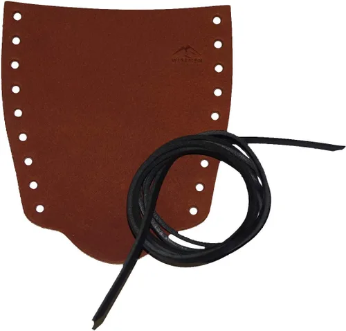 Vista 2 de Wisemen Trading Protector de hacha de sobregolpe grande, protector de mango, collar de hacha (marrón)