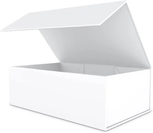 Vista 8 de Caja de regalo negra con tapa de cierre magnético de 10 x 6 x 3 pulgadas para regalos, embalaje de lujo, regalos de dama de honor, cumpleaños