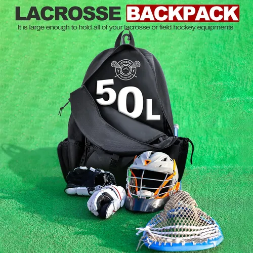 Vista 7 de Mochila para lacrosse GoHimal extra grande con soporte para palo de arrastre