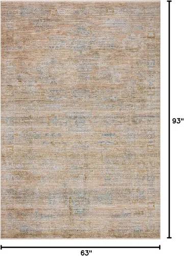 Vista 235 de Loloi Jean Stoffer Katherine Collection KES-02 Ocean/Coral 2'-7'' x 10'-0'', .25" Pile Height, Runner Rug