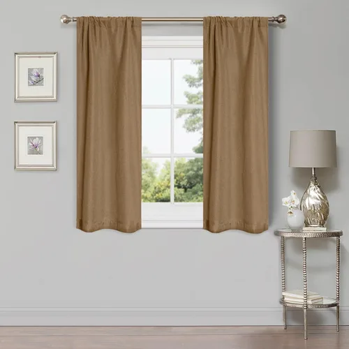 Vista 71 de Superior Linen Semi Blackout Curtains, Room Darkening, Bedroom, Drapes, Kitchen, Living Room Window Accents, Sun Blocking, Grommet Header, Classic