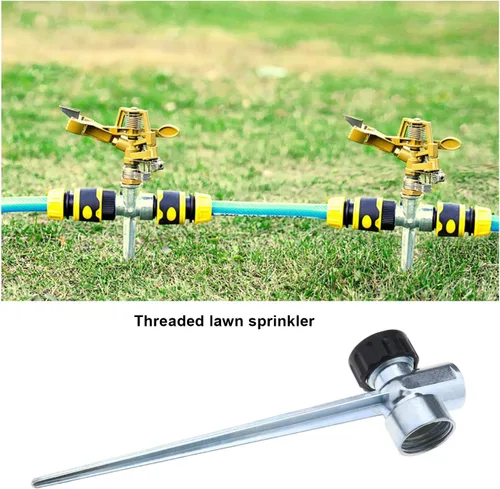 Vista 2 de Base de rociador de jardín con anillo de goma, base de aspersor de 1/2 pulgadas, conecta la base de aspersor de césped, base de aspersor de césped
