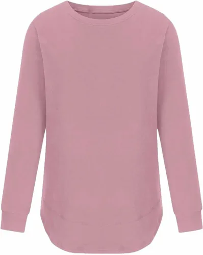 Vista 3 de Camiseta térmica suave para mujer, para clima frío, cálida, acogedora, cuello redondo, manga larga, capa base, otoño e invierno