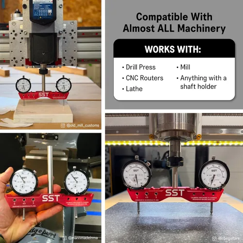 Vista 6 de SST - Sistema de tranvía regular de molino y torno - Tranvía, alineación y cuadrado para calibración de la máquina - Para desalineación angular