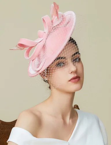 Vista 4 de BABEYOND Sombrero de tocado para fiesta de té tocado de Kentucky diadema Derby sombrero de pastillero