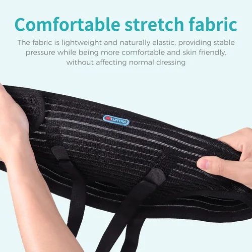 Vista 6 de ENLUNTRA Cinturones de hernia para hombres, cinturón ajustable de soporte de hernia inguinal para hombres y mujeres con 4 almohadillas