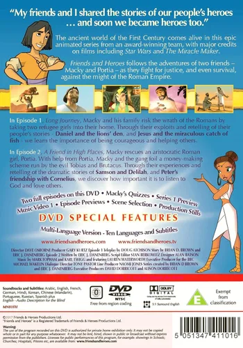 Vista 2 de Friends and Heroes Multi-Language Episodes 1 & 2 - Includes Bible Stories Daniel and the Lions Den and Samson and Delilah