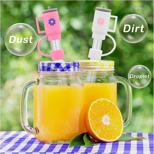 Vista 3 de Stanley Cup - Cubrepopote de silicona, compatible con vasos de 30 y 40 onzas, tapas de punta de popote (10 unidades)