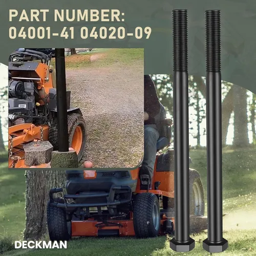 Vista 3 de 04001-41 04020-09 Perno de hoja de husillo de cortacésped y tuerca hexagonal 5/8-11 X 9-1/2, compatible con cortacéspedes de tamaño mediano Scag