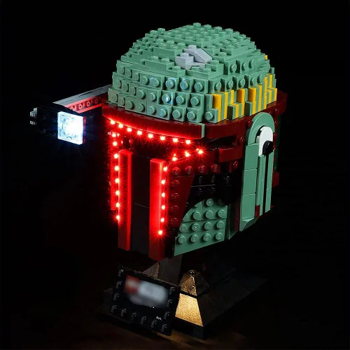 Vista 8 de Kyglaring Kit de luces LED para Lego 75277 Star Wars Boba Fett casco de exhibición (el modelo no incluido) (versión estándar)