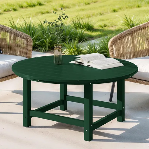 Vista 16 de Costaelm Mesas Laterales Cuadradas para Exteriores, Mesas de Patio Adirondack para Exteriores, Mesa Lateral de Patio de HDPE Resistente a